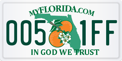 FL license plate 0051FF
