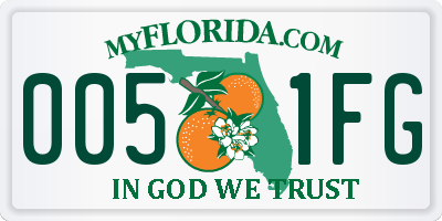 FL license plate 0051FG
