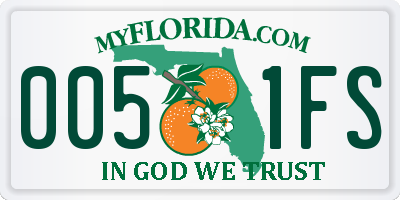 FL license plate 0051FS