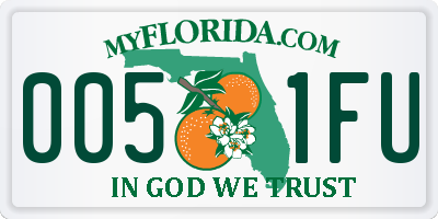 FL license plate 0051FU