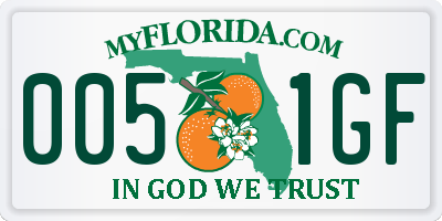 FL license plate 0051GF