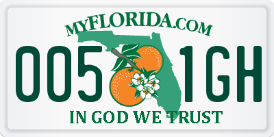 FL license plate 0051GH