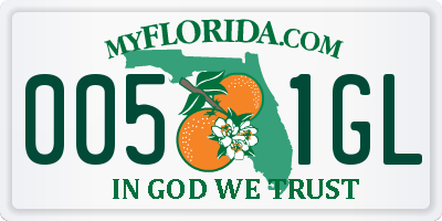 FL license plate 0051GL