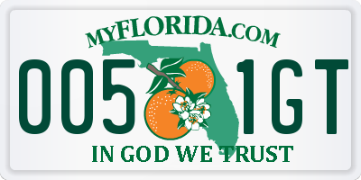 FL license plate 0051GT