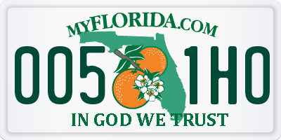 FL license plate 0051HO
