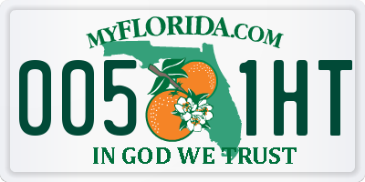 FL license plate 0051HT