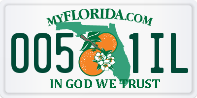 FL license plate 0051IL