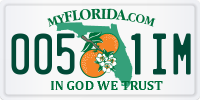 FL license plate 0051IM