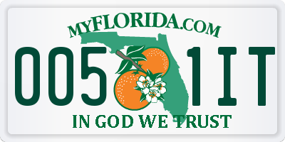 FL license plate 0051IT