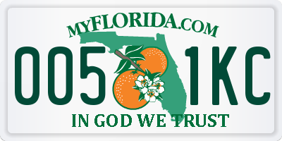 FL license plate 0051KC