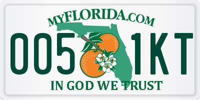 FL license plate 0051KT