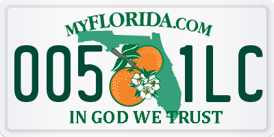 FL license plate 0051LC