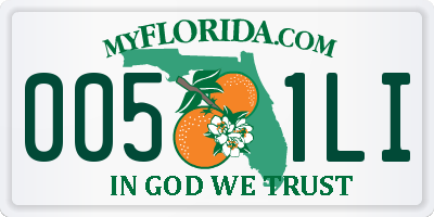 FL license plate 0051LI