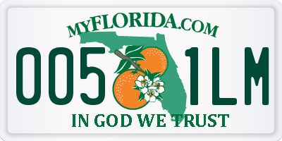 FL license plate 0051LM