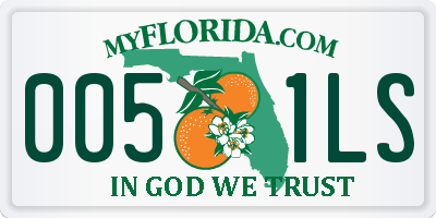 FL license plate 0051LS