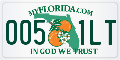 FL license plate 0051LT