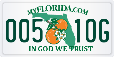 FL license plate 0051OG