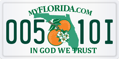 FL license plate 0051OI