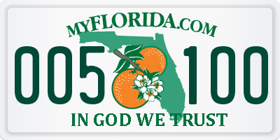 FL license plate 0051OO