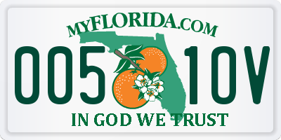 FL license plate 0051OV