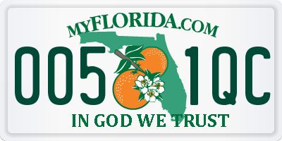 FL license plate 0051QC