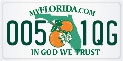 FL license plate 0051QG
