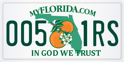 FL license plate 0051RS