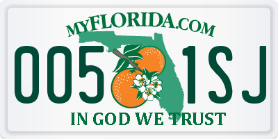 FL license plate 0051SJ