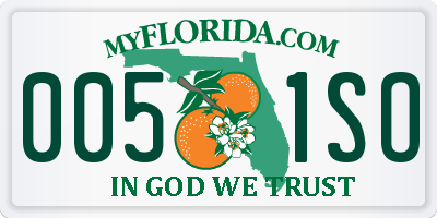FL license plate 0051SO