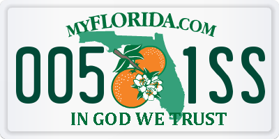 FL license plate 0051SS