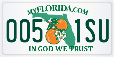 FL license plate 0051SU