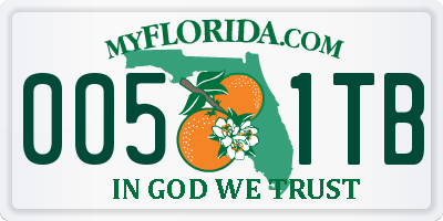 FL license plate 0051TB