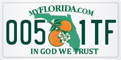 FL license plate 0051TF