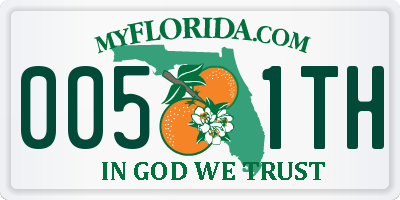 FL license plate 0051TH