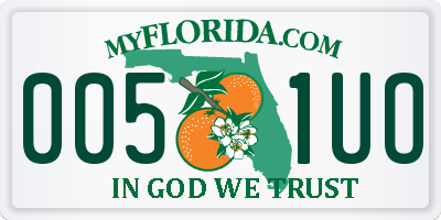 FL license plate 0051UO