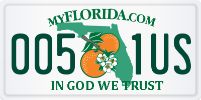 FL license plate 0051US