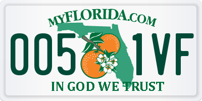 FL license plate 0051VF