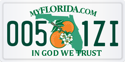 FL license plate 0051ZI