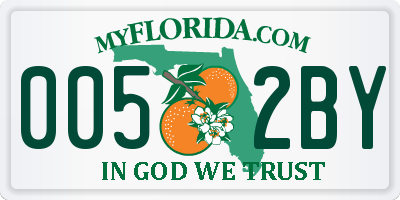 FL license plate 0052BY