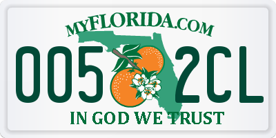 FL license plate 0052CL