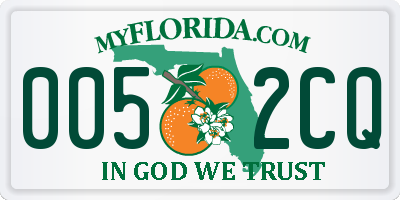 FL license plate 0052CQ