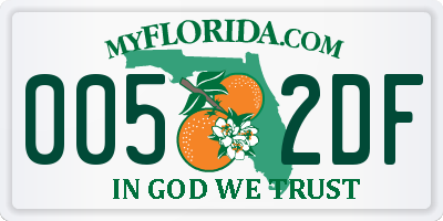 FL license plate 0052DF