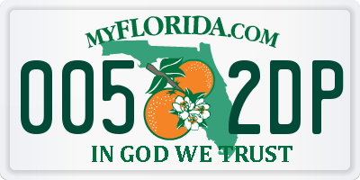 FL license plate 0052DP