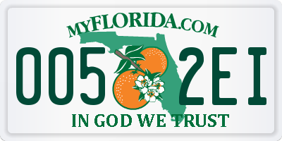FL license plate 0052EI