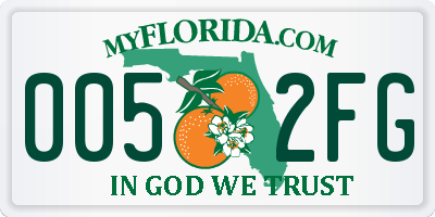 FL license plate 0052FG