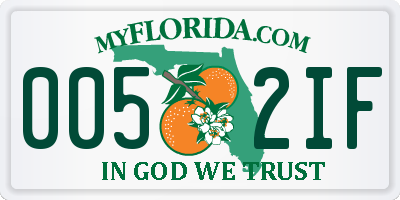 FL license plate 0052IF