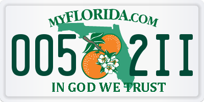 FL license plate 0052II