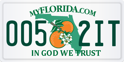 FL license plate 0052IT