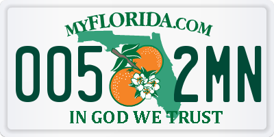 FL license plate 0052MN