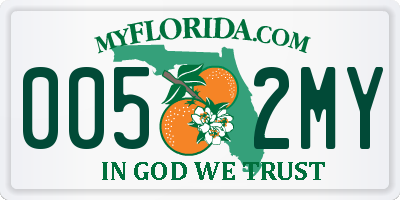FL license plate 0052MY